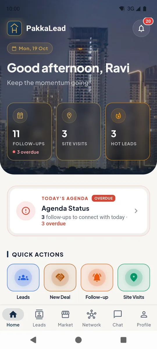 Home screen