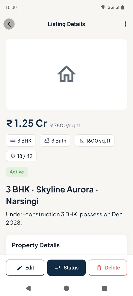 Listing details