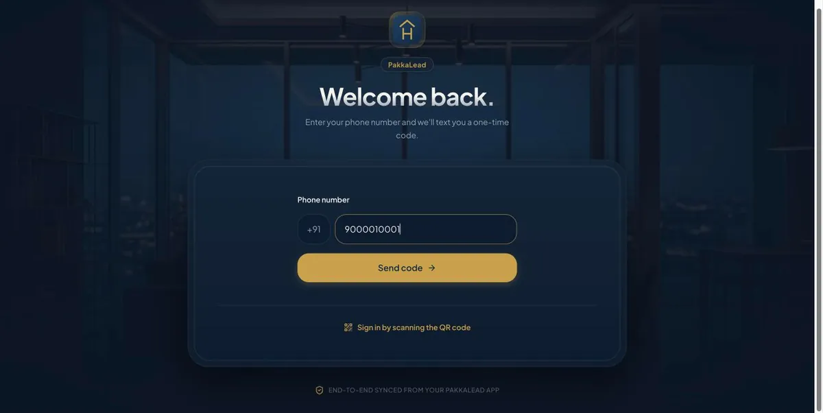 Web sign-in with phone number
