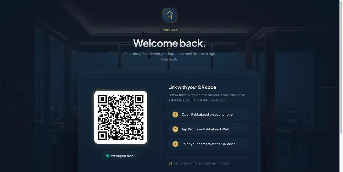 Web sign-in with QR code