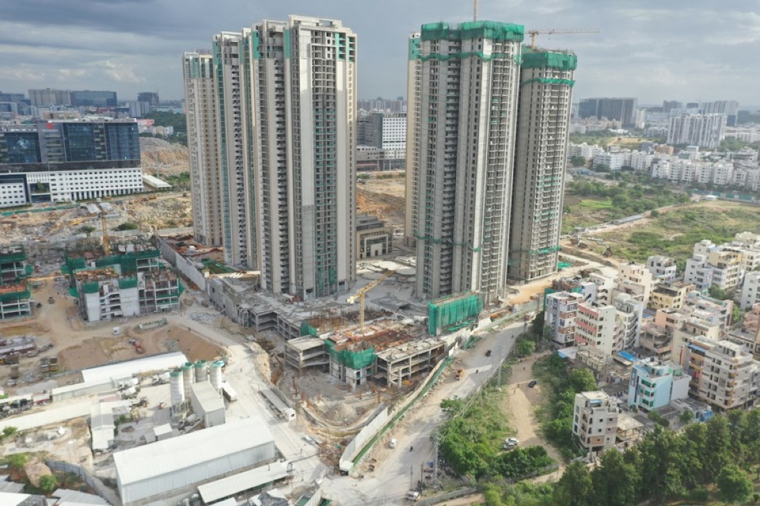 Residential towers under construction